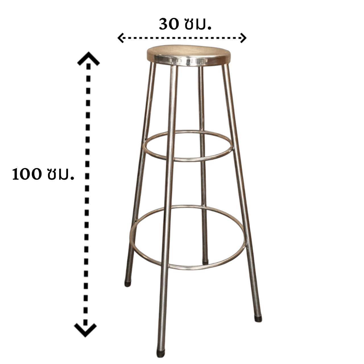 เก้าอี้สแตนเลส MEETANG STAINLESS ขนาด 30X30X100ซม._11